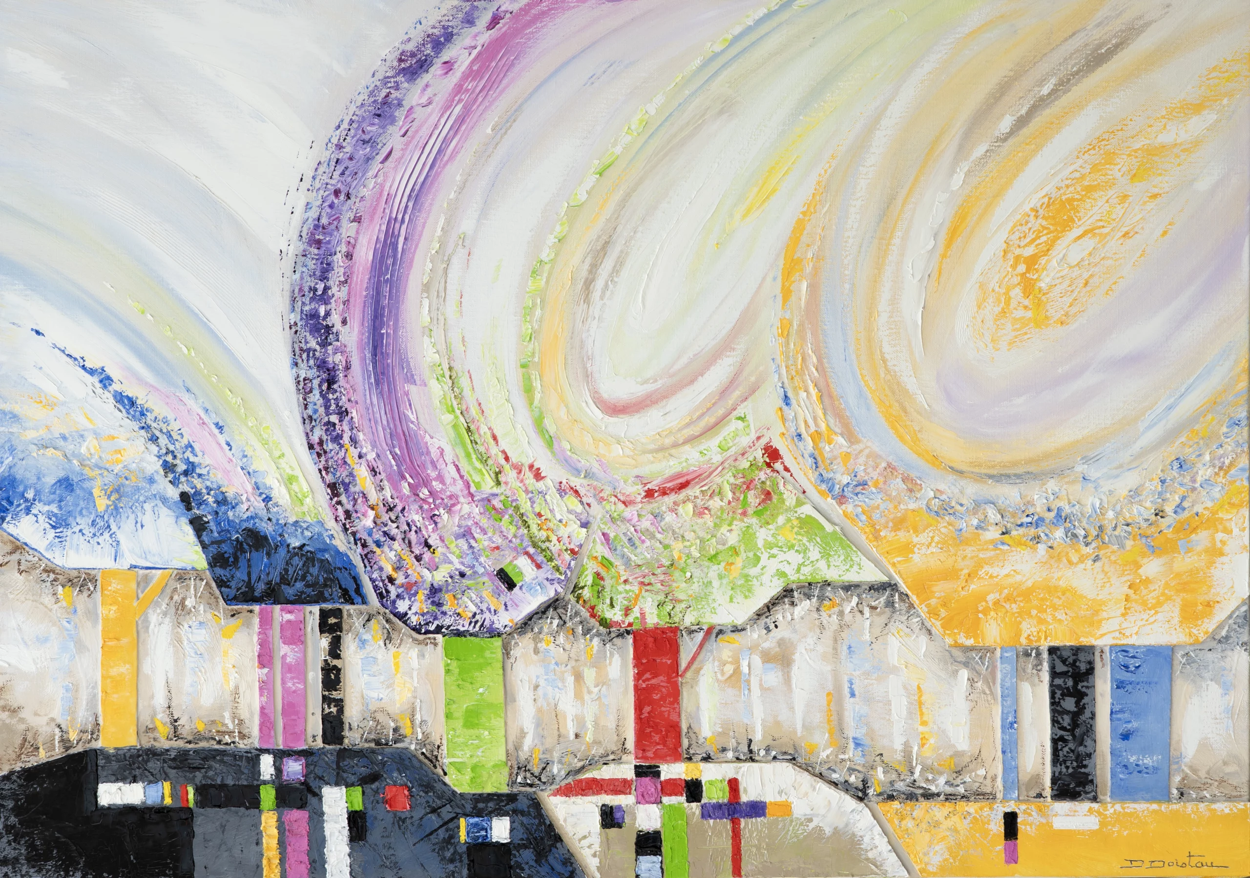 peinture abstraite arbres fusion Denis Doistau